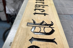 CNC Deep Cut & Infilled Wood Sign