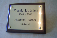 Frank Butcher Plaque