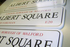 Screen Printed Albert Square Signs 